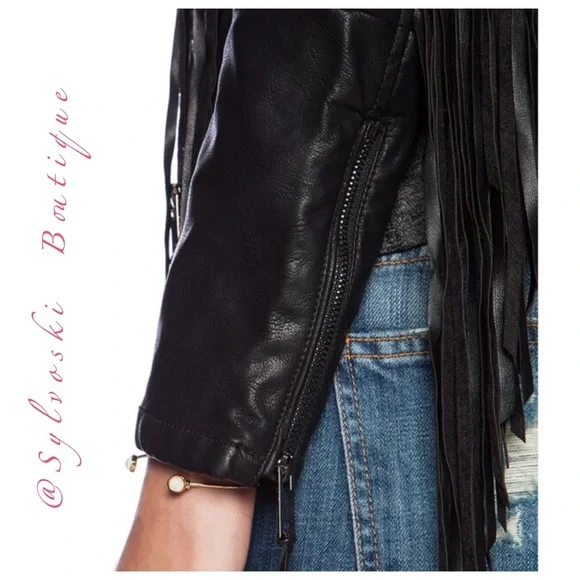 🔥 BlankNYC Fringe Moto Jacket in Let it Ride NWT - Picture 4 of 9